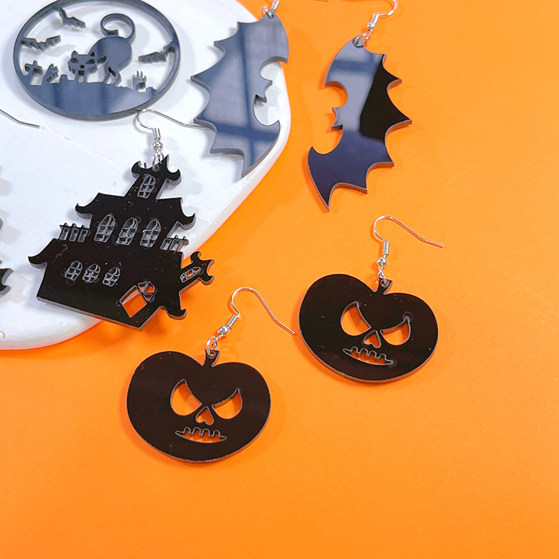 15g Weight Drop Earrings Classification 1 Pair Streetwear Halloween Pattern Geometric Arylic Drop Earrings