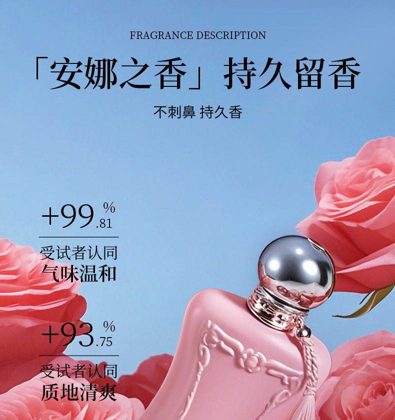 Xiaocheng Yixiang brand women's perfume, Anna's Fragrance, long-lasting light scent, cross-border bestseller student perfume wholesale 75ML undefined