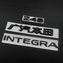 适用于适用型格改装车标贴黑色后尾标英文字母标志INTEGRA黑武士
