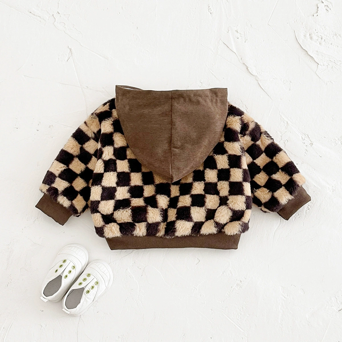 Winter children's hoody for men and women, sweatshirt, velvet thermal underwear, Korean style, (Cross-border trading)