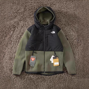 Autumn and Winter New Lamb Velvet Jacket Hooded Cotton Coat Color Matching Sports Casual Polar Fleece Jacket Japanese Style Street Style