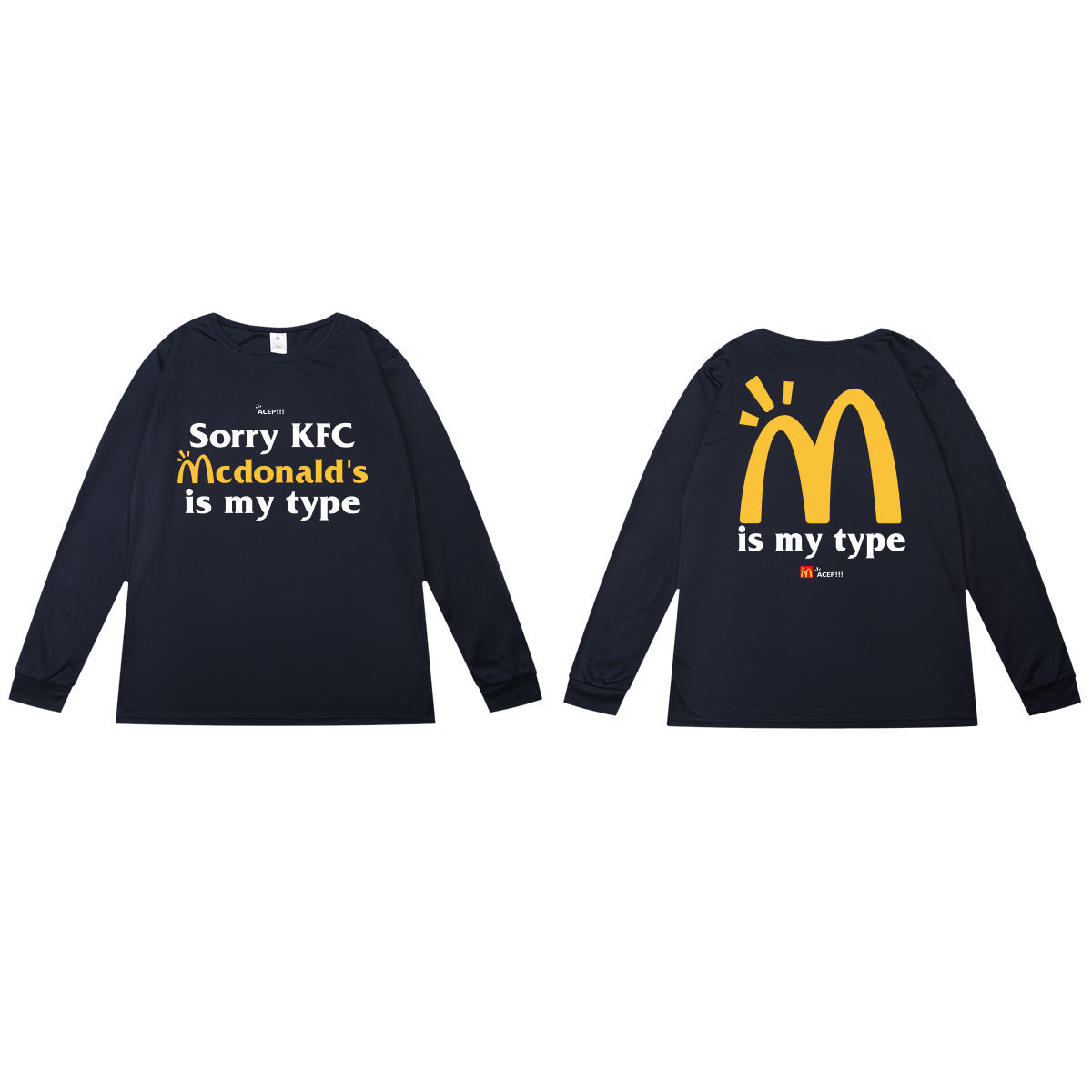 SorryKFC 네이비 빠른 건조 긴 소매