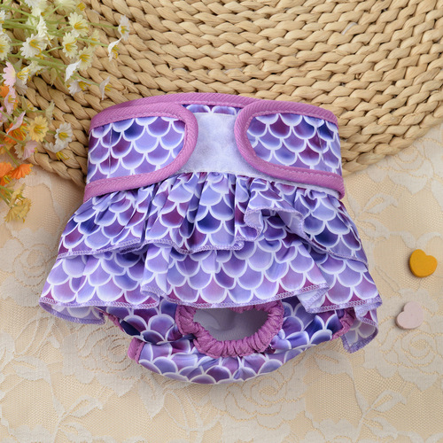  New Pet Clothes Colorful Menstrual Skirt Menstrual Safety Pants Hygienic Diapers Anti-Harassment Estrus Diapers