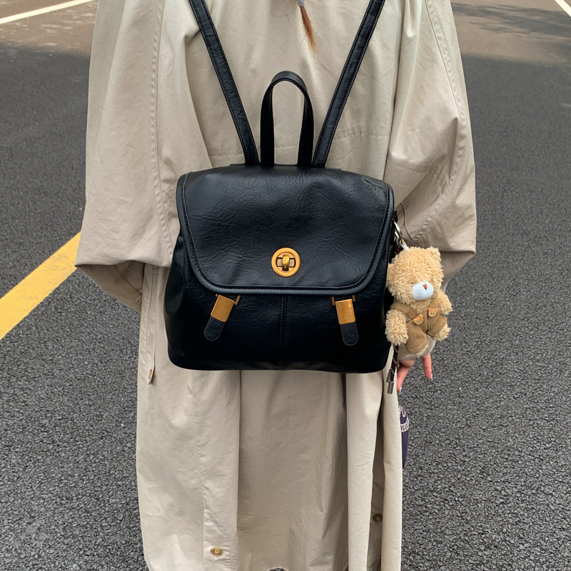 复古学院风通勤双肩包包女2025初秋小众高级感百搭休闲手提小背包|undefined