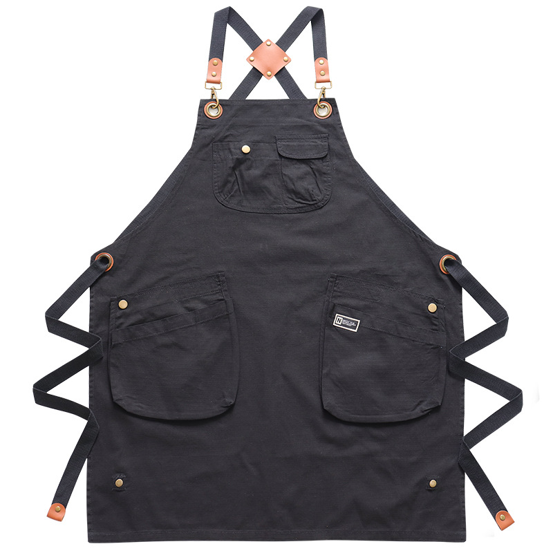 Nuevo delantal transfronterizo de Amazon, logotipo personalizado, longitud ajustable, multicolor opcional, jardín floral, ropa de trabajo, delantal