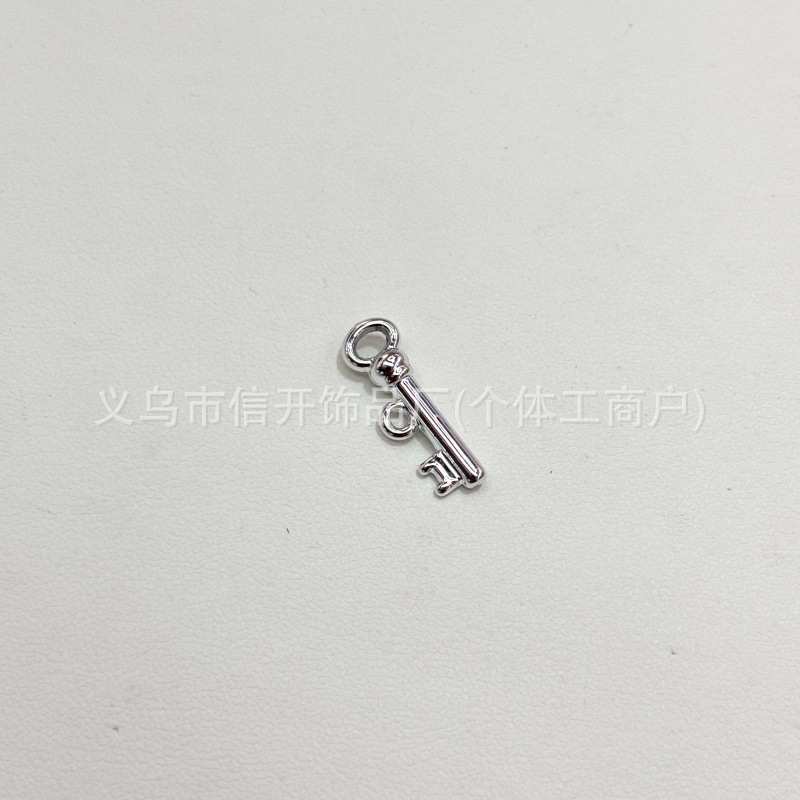 吊孔烤漆彩色小钥匙串珠配件 diy手工饰品手机链钥匙链包挂件材料|undefined