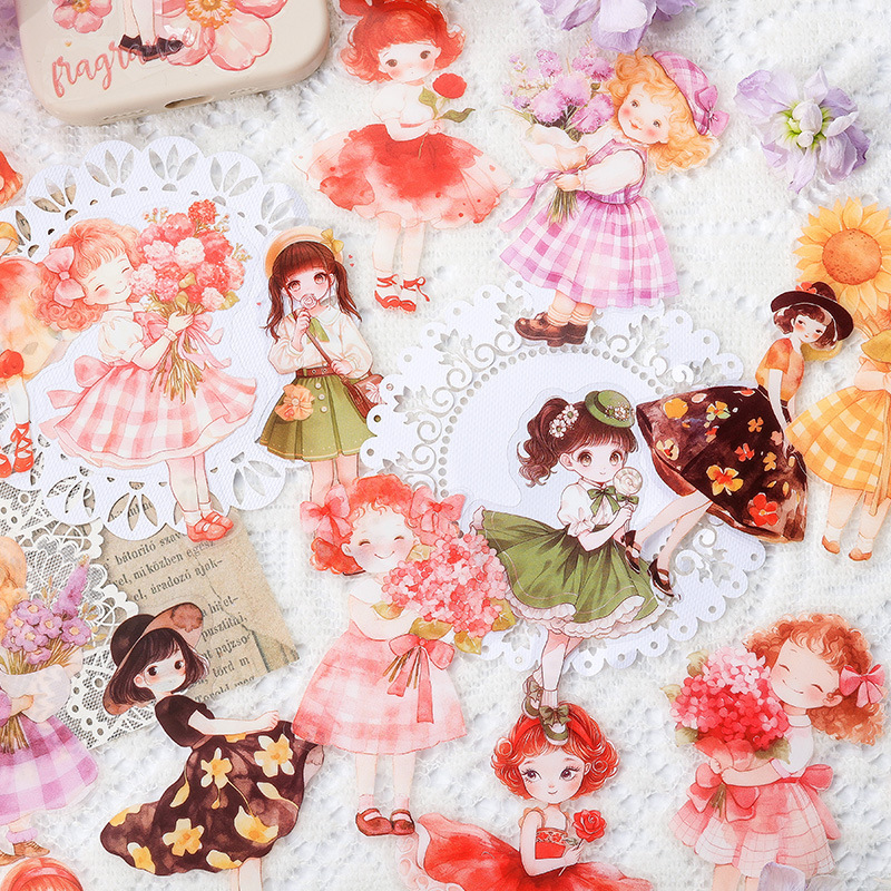 Elegante como azul transparente pegatinas de mascotas impermeables diy diario pegatinas personajes transfronterizos material pegatinas de chicas bolsa