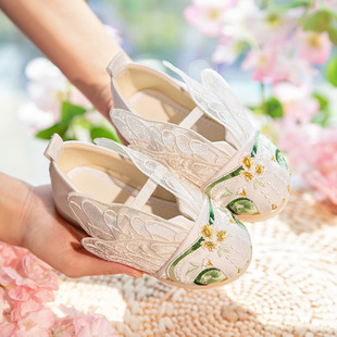 Hanyan 2023 Summer new old Beijing embroidered shoes baby ancient cloth shoes Chinese style girls' dance Hanfu shoes