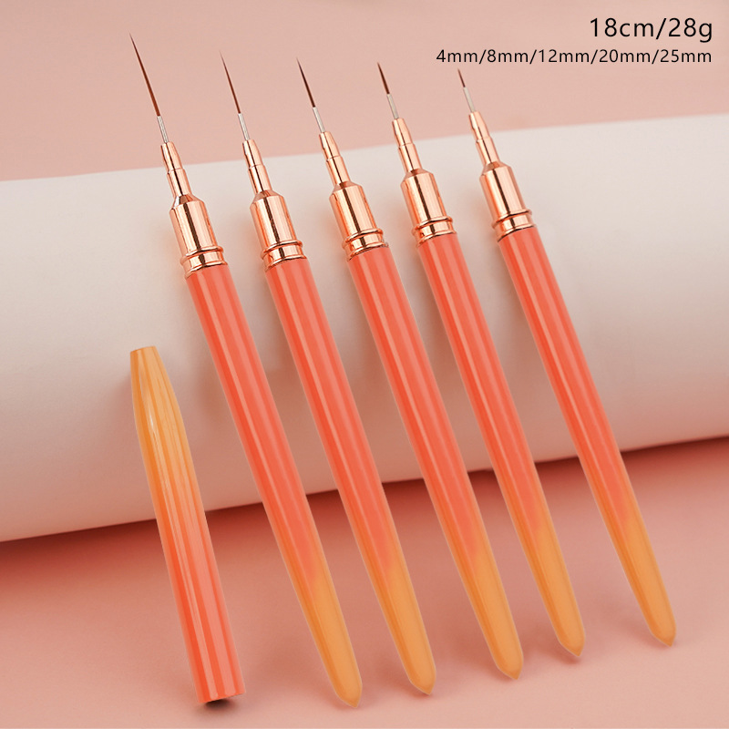 5 bolígrafos de ensalada 4 bolígrafos de línea de ensalada súper finos pinceles de uñas profesionales conjunto de pinceles de pintura de flores pinceles de color de pinceles de fototerapia