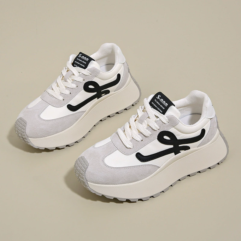 Круглая голова уродливая милая обувь Agan обувь женская 2025 новая ретро плоская подошва спортивная маленькая белая обувь повседневная спортивная обувь