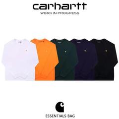 カーハット トレンド 新しい正しいバージョン CARHATT 日本のクラシック ゴールデン胸小ロゴ メンズ レディース ラウンド