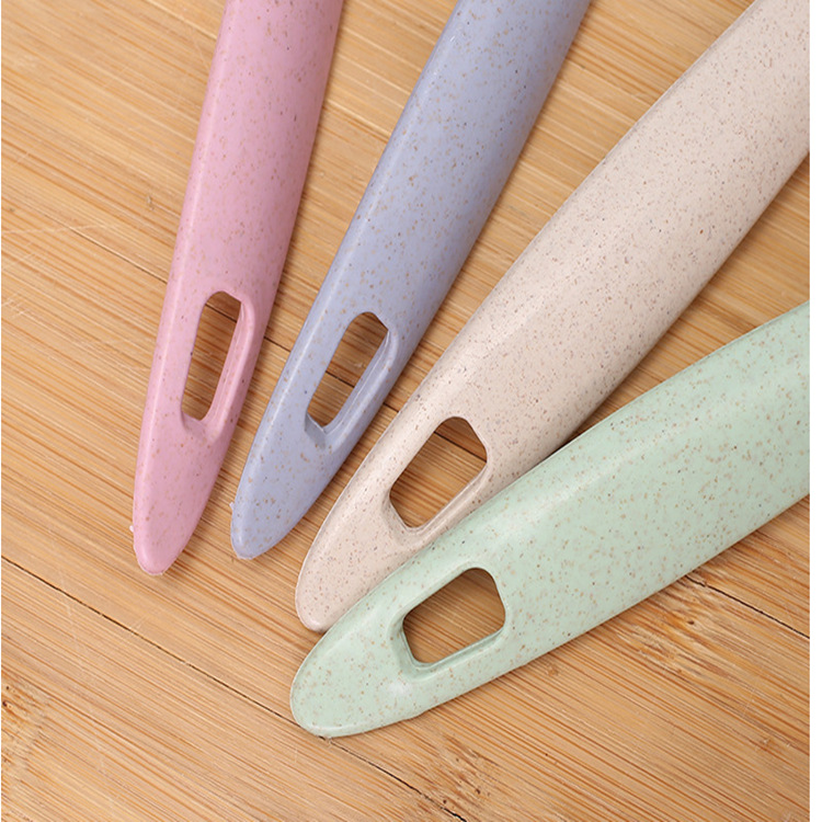 Paja DE TRIGO mango largo de doble propósito cuchara de sopa grande colador espesado caliente olla cuchara gachas de plástico cuchara de sopa caliente