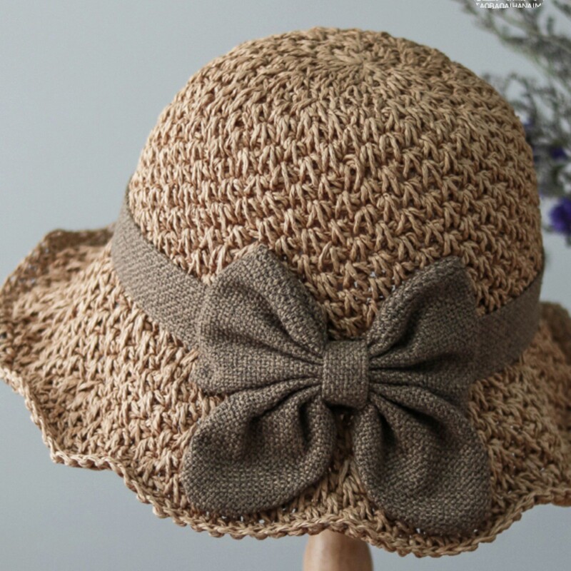 Straw Hat Women's Summer Small Riding Casual Artistic Style All-match Fisherman Hat Small Top Hat Sunshade Beach Hat Cool Hat