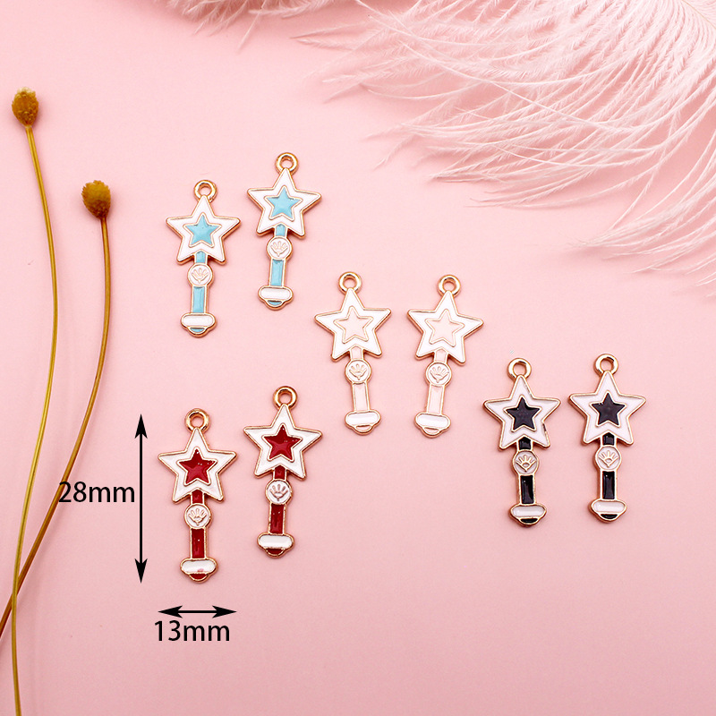 12g Weight Pendant Jewelry Making Type DIY Jewelry Accessories Classification 10 PCS/Package Quantity Alloy Material Color Block Pattern Enamel Design Cute Style 10 PCS/Package Alloy Color Block Pendant 8