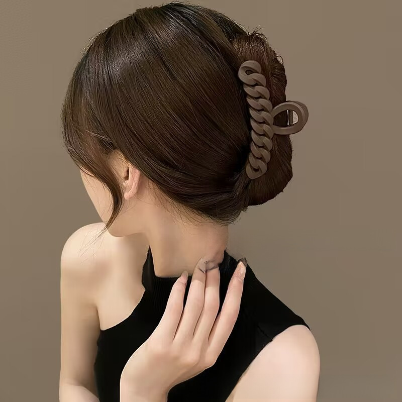 Advanced Sense Milk Curry Color Grab Fermaglio per capelli Forcina multi-misura Donna 2023 Nuovo copricapo con clip per squalo francese_voghion.com