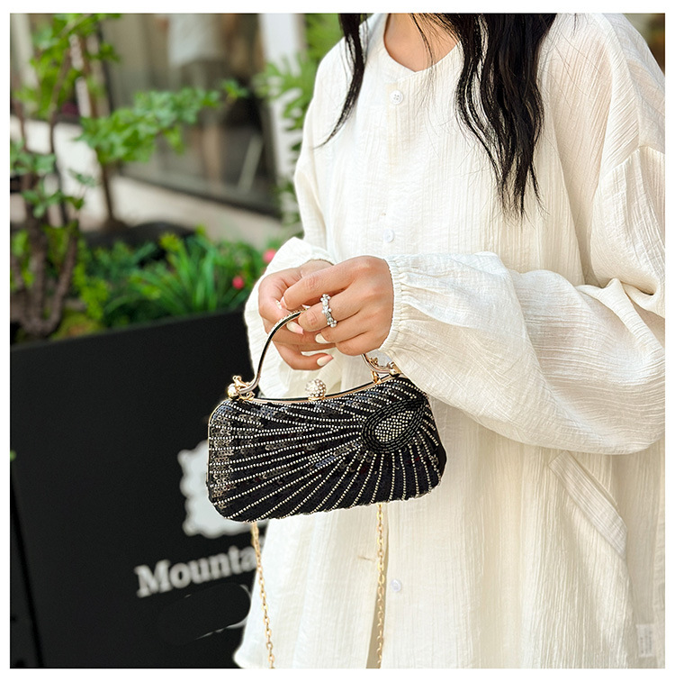 PVC Material Solid Color Pattern PVC Solid Color Sequins Square Evening Bags