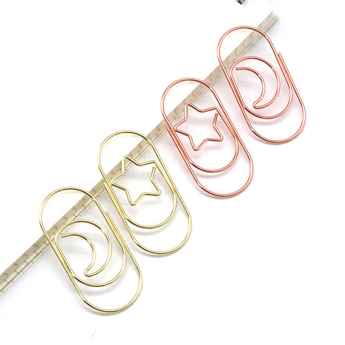 50mm Love Paper Clip Creative Cute Paper Clip Wholesale Metal Bookmark Color Clip Special Shaped Pin Cartoon