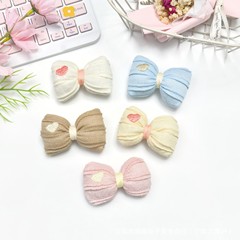 新商品の小清新布芸蝶結びアクセサリーdiy刺繍綿蝶結びアクセサリー