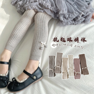 Class A Anti-Pilling Children's Leggings Spring and Autumn Western-style Girls' Pantyhose Baby Nine-point Pantyhose Combed Cotton Outer Wear