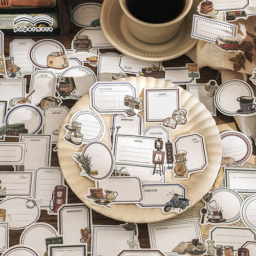 PaperMore material package, Retro Alien Handmade Journal Decoration Material Series, 30 pieces in one day.