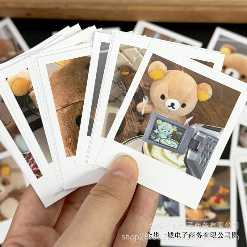 見栄えの良いインスタイルの漫画のクマのポラロイドカード DIY 絶妙なハンドブック装飾カードはがき手頃な価格|undefined
