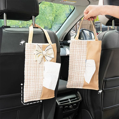 Leather Car Decoration Tissue Hanging — Car tissue box/set
