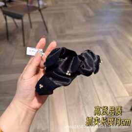 新款韩版手工时尚褶皱百搭简约小众设计高级感抓夹发饰发夹1045