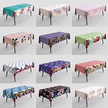 新款生日气球桌布一次性防水卡通人物桌布生日聚会装饰用品桌布