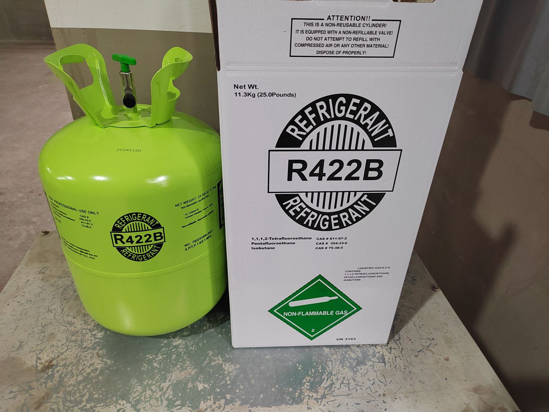 R32 Refrigerant Gas for Air Conditioners, Freon Refrigerant, 13kg Gross Weight, Disposable Cans, Wholesale from Manufacturer