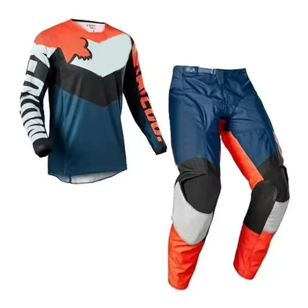 Foreign Trade Motorcycle Long-Sleeved Cycling Clothing Set Outdoor Sports Racing Mountain Bike Bicycle Off-Road Racing Clothing