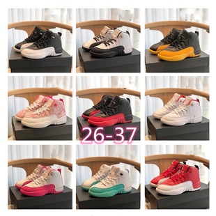 Putian Qiao 12 Kidsren's Shoes Aj12 Kidsren's Shoes Baby Shoes High-Top Sneakers Basketball Shoes Lace-Up Kidsren's Sports Shoes