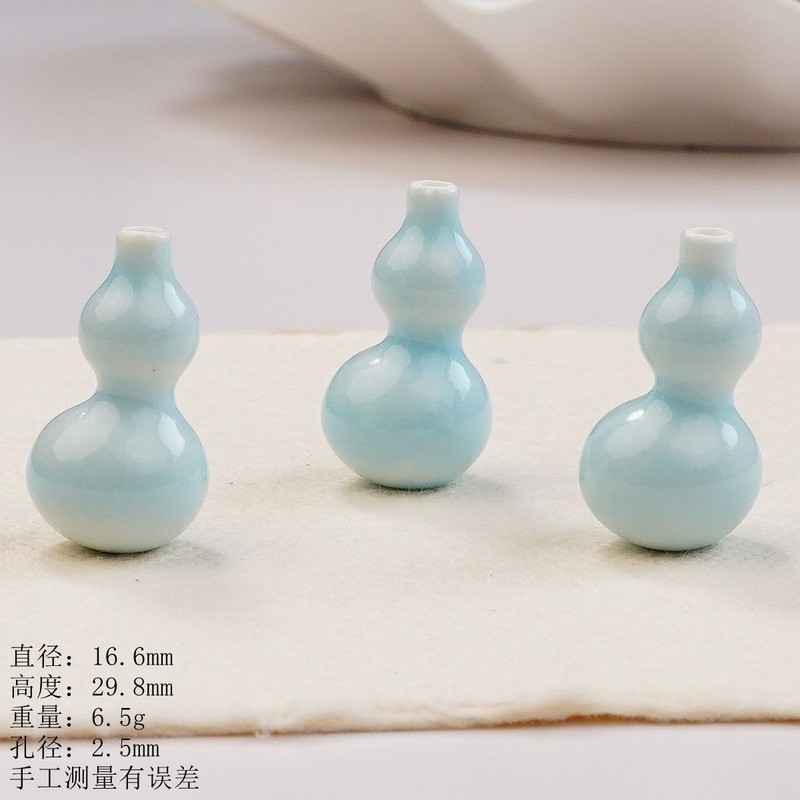 景德镇高温陶瓷多彩寓意小葫芦饰品配件创意手工diy配饰厂家直销|undefined