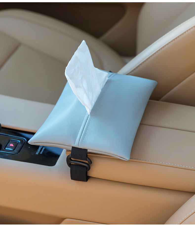 Car Tissue Box Hanging High-End Car Rear Seat Armrest Box Tissue Bag Storage Box Car Tissue Box