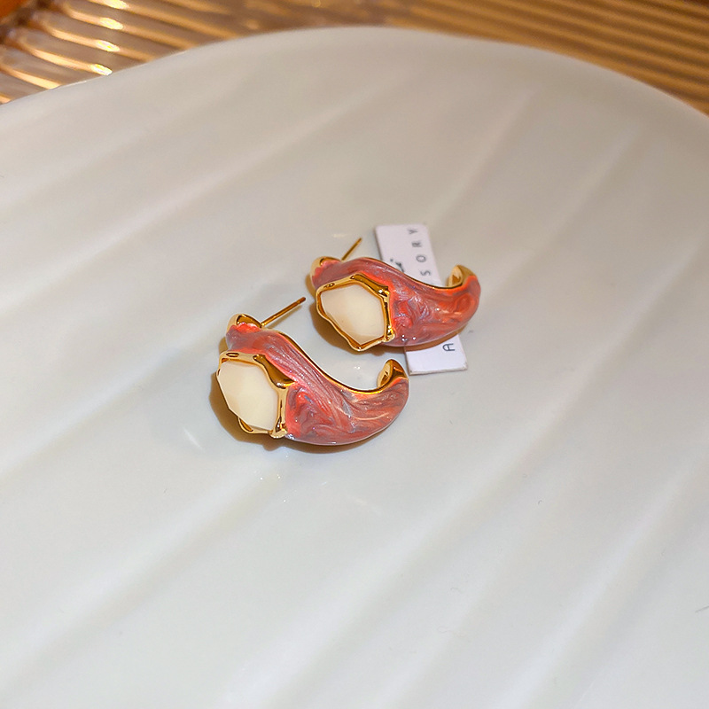 Pendientes de borla de flores de tul de aguja de plata Pendientes de súper hada verde menta fresca Pendientes de diseño exagerado de nicho