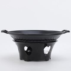 Home Set Alcohol Hot Pot Non-stick Round Bottom Pan Commercial Alcohol Pot Flame Adjustable Non-stick Flat Dry Pan