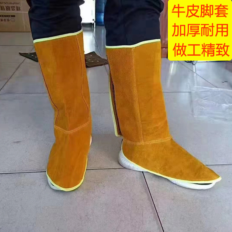 Ropa de protección de soldador, protector de piernas de piel, cubierta de pie, gorra, gafas, sombrero, denim, delantal de lona de algodón, guantes de soldadura