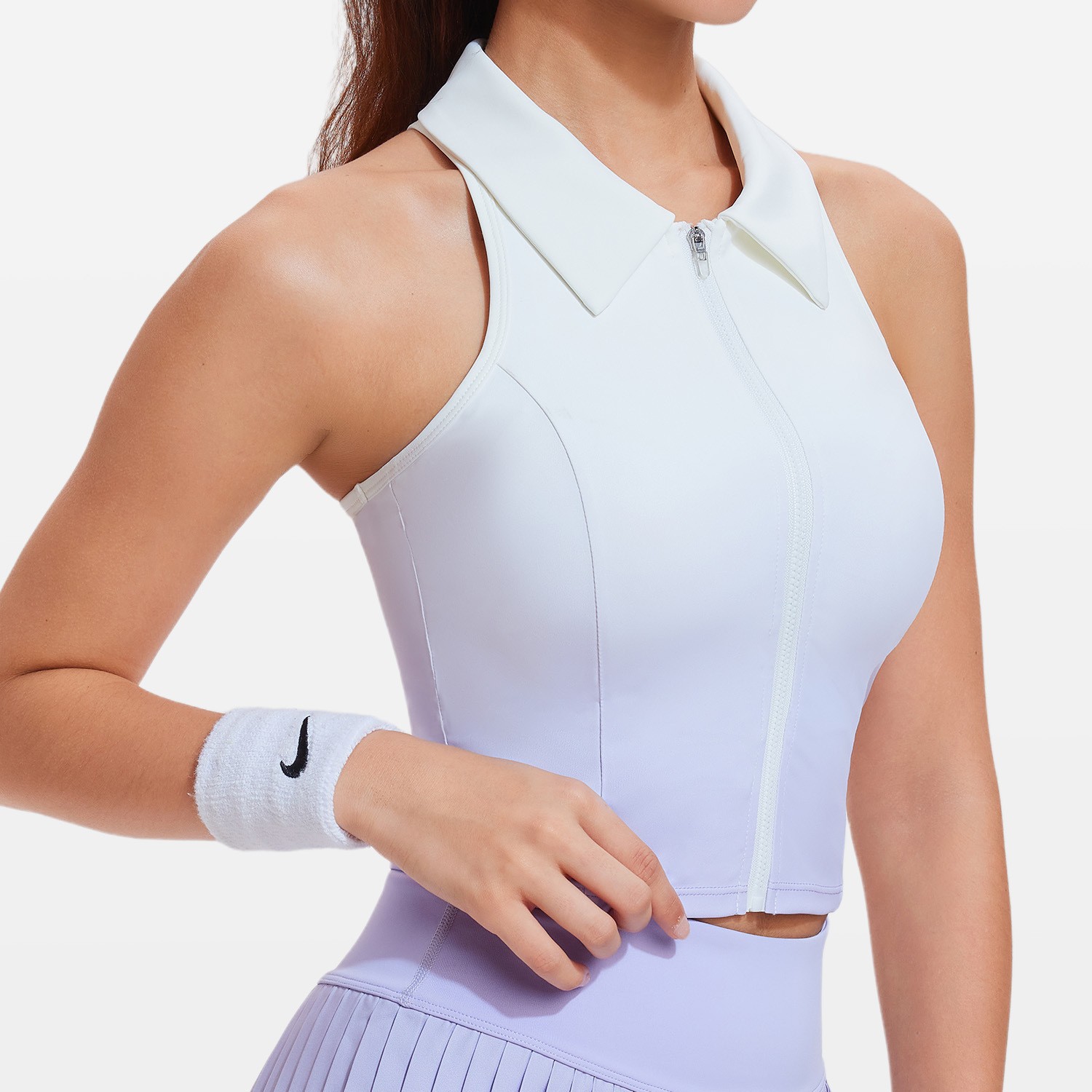 Cross-border nuevo deportivo de manga corta de verano casual con solapa integral fitness camiseta sin mangas set de ropa de fitness al aire libre