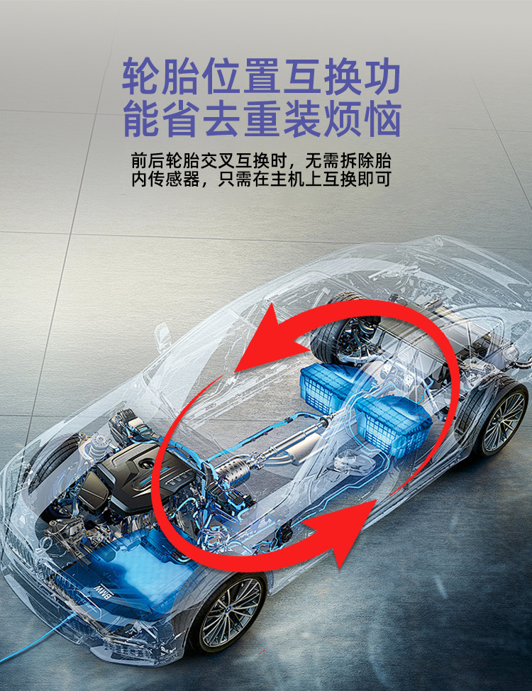 Sensor built-in external cap car wireless high-precision digital tire detector tpms tire pressure monitor