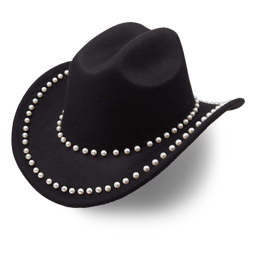Sombrero de vaquero de fieltro – para bodas/fiestas temáticas, estilo western