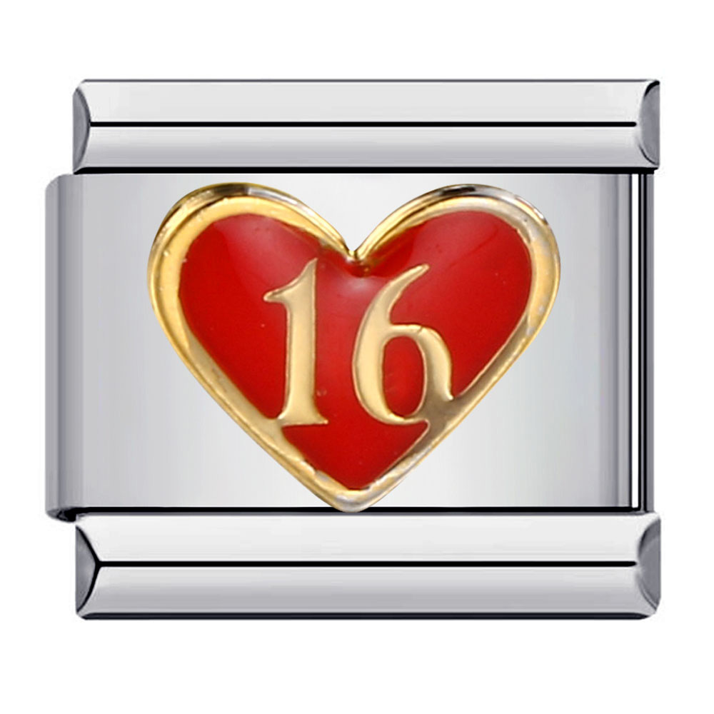 1 Piece 10*9mm 304 Stainless Steel Letter Heart Shape Polished Italian Charms display picture 5