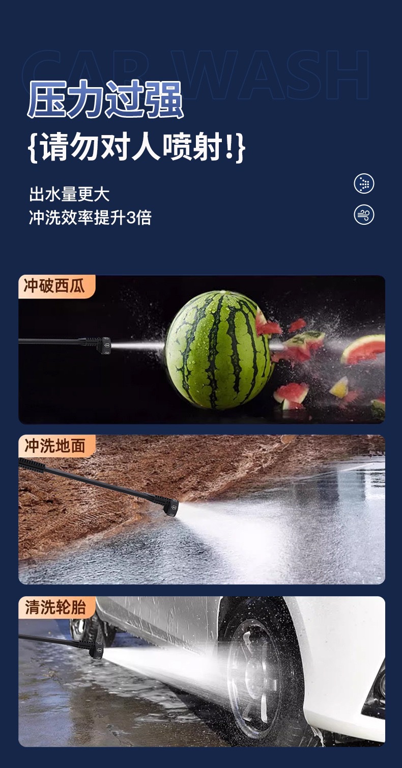 Multi-function car wash high-pressure cleaning machine cross-border explosions car wash machine brushless multi-function car wash machine lithium battery wireless cleaning