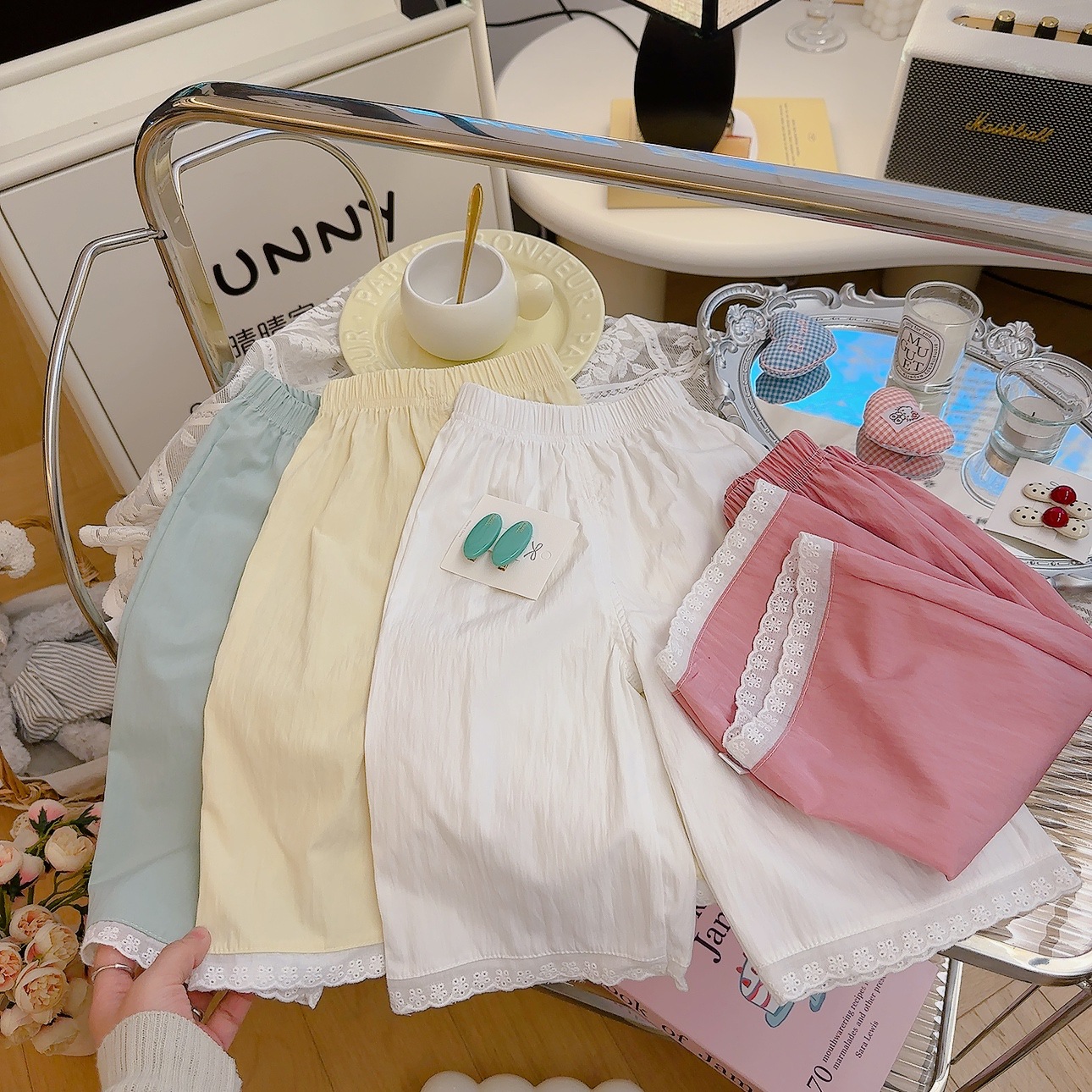 Summer Girls' Pants 2026 New Style Yamamoto Thin Casual Cropped Straight-Leg Pants Trendy Forest Style Wide-Leg Pants