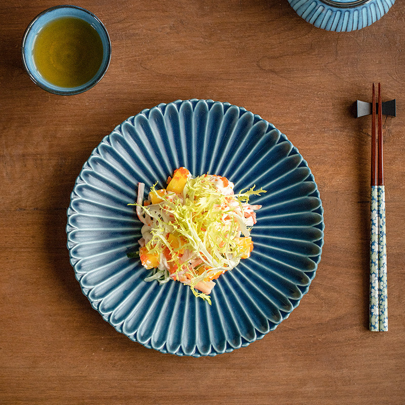 Japanese Imported Stone Maru Ceramics Pozaki Japanese Style Simple Sushi Plate Handmade Ceramic Tableware Fruit Plate