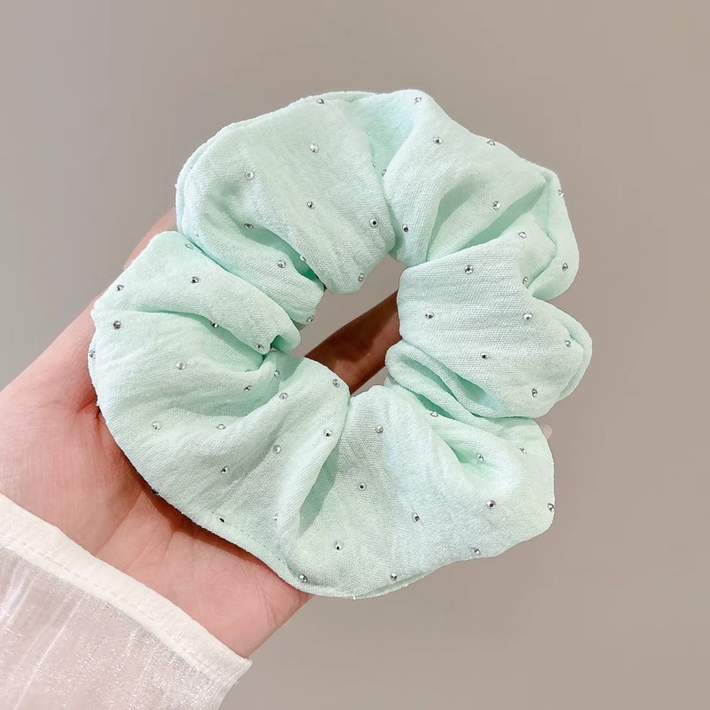 Lazo para el cabello de intestino grueso de encaje de alta calidad de Corea del Sur, flor para la cabeza duradera de todo fósforo, banda de goma de alta elasticidad, bufanda cuadrada, cuerda para el cabello