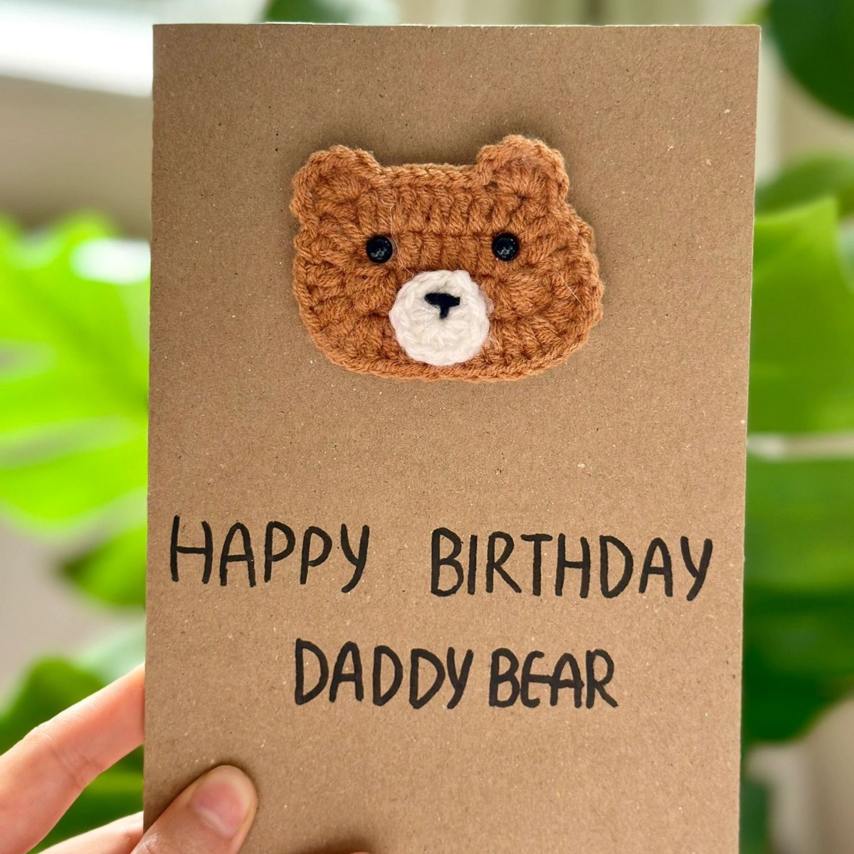[완성 된 인사말 카드] 회색 곰 아버지의 날 인사말 카드