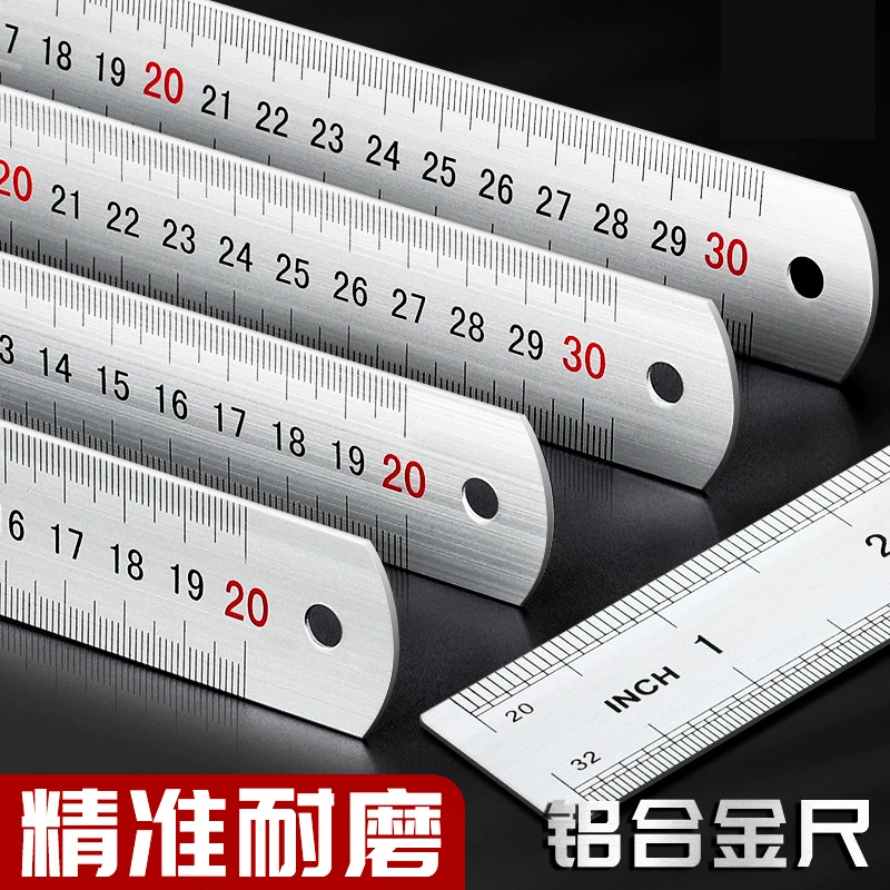 Металлическая линейка металлическая треугольная линейка подходит ученикам начальной школы специальная линейка с волнистой линией, набор из четырех частей, алюминиевый сплав