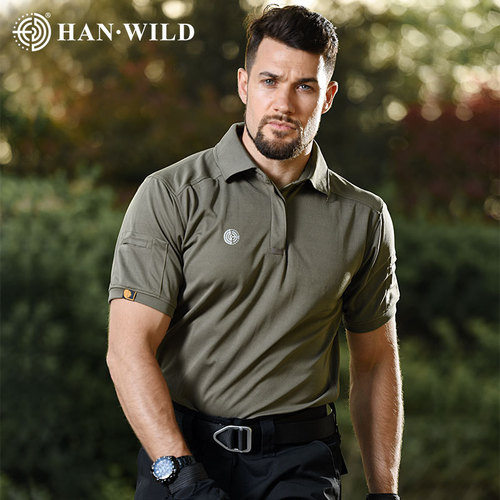 Wholesale Men's Outdoor Sports Tactical P0l0 Shirts with Collar Short Sleeve Summer Camouflage Quick Dry Short Sleeve Dropshipping