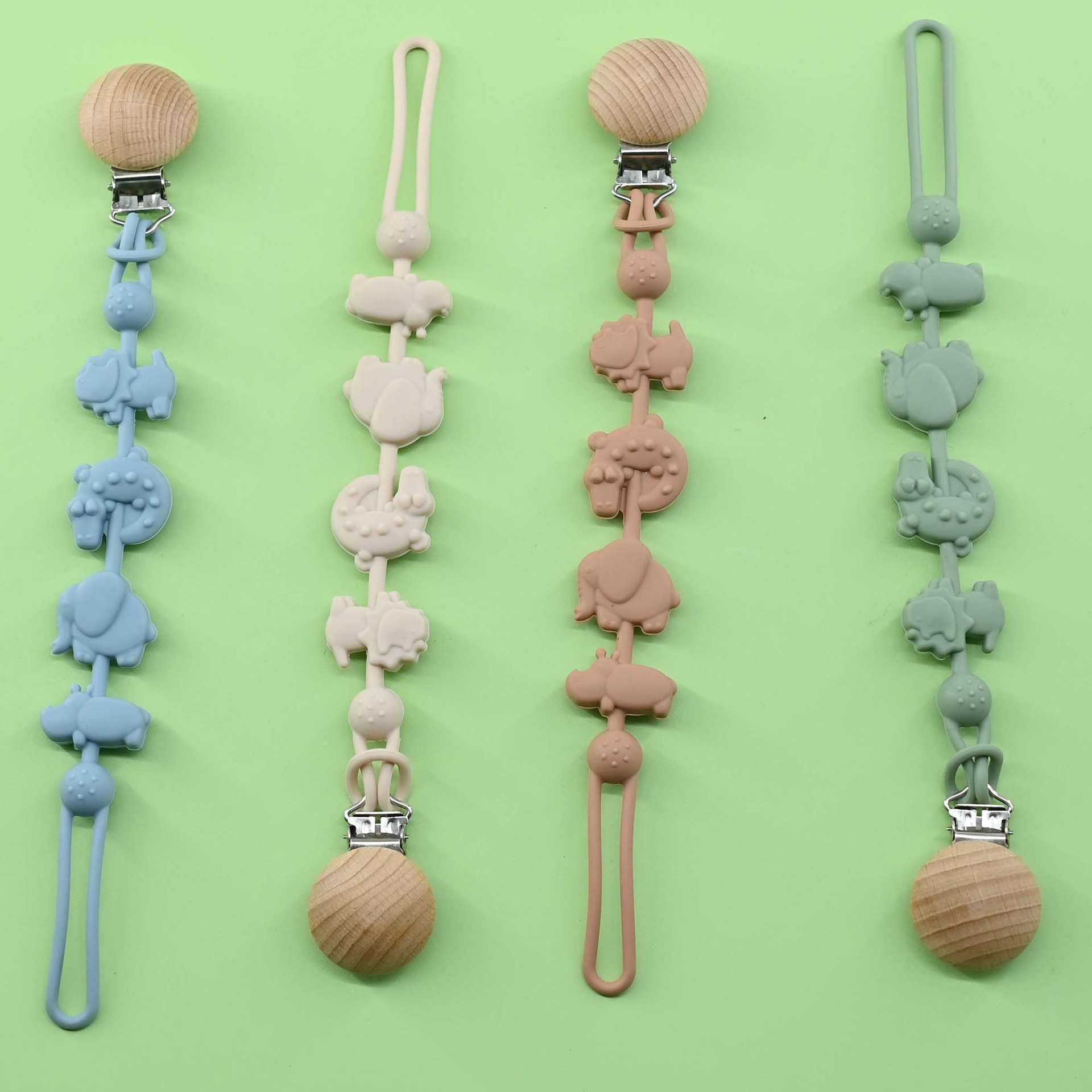 Cadena anti-caída de silicona, cadena de mordedor para bebés, barra molar para bebés, juguete, cuerda anti-pérdida, morder, chupete para bebés, cadena