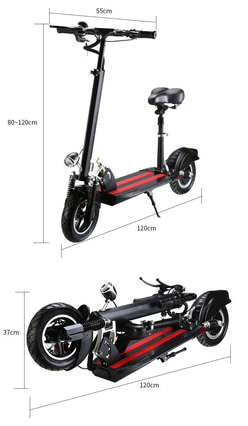Factory direct 10 inch off-road tire battery car electric car lithium folding electric scooter