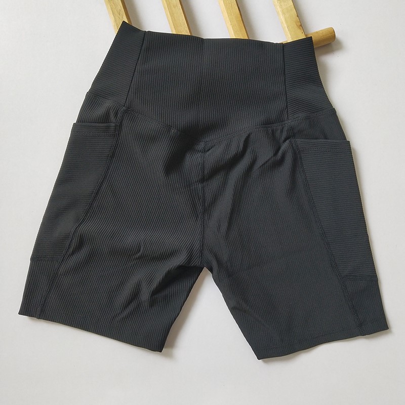 Bolsillo slim fit cintura cruzada adelgazamiento ciclismo shorts entrenamiento deportivo al aire libre secado rápido correr yoga shorts